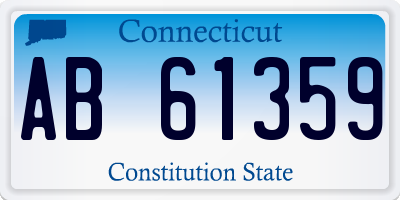 CT license plate AB61359