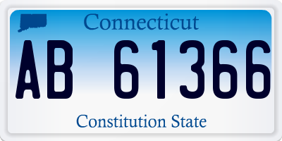 CT license plate AB61366