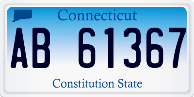 CT license plate AB61367