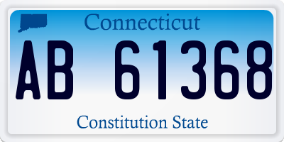 CT license plate AB61368