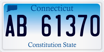 CT license plate AB61370