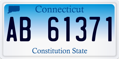 CT license plate AB61371