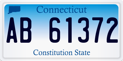 CT license plate AB61372