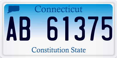 CT license plate AB61375