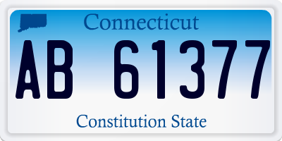 CT license plate AB61377