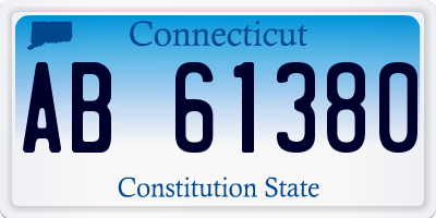 CT license plate AB61380