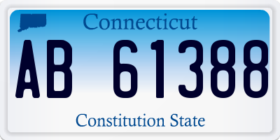 CT license plate AB61388