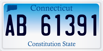 CT license plate AB61391