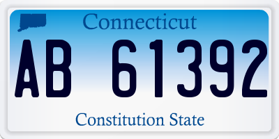 CT license plate AB61392