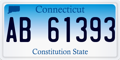 CT license plate AB61393