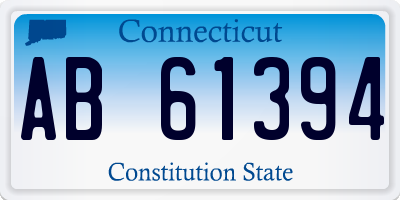 CT license plate AB61394