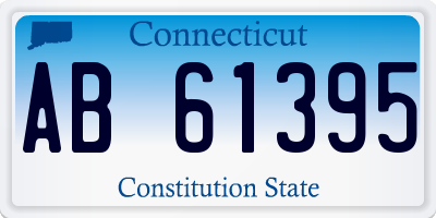 CT license plate AB61395