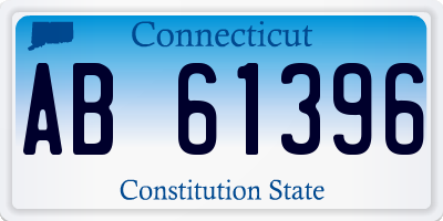 CT license plate AB61396