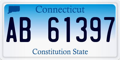 CT license plate AB61397