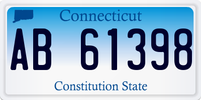 CT license plate AB61398