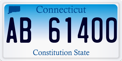 CT license plate AB61400