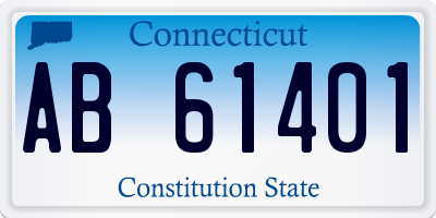 CT license plate AB61401