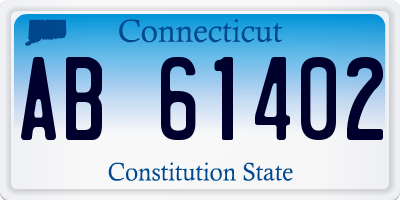 CT license plate AB61402