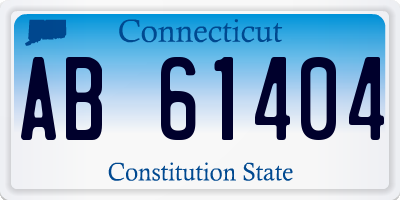 CT license plate AB61404