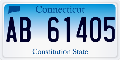 CT license plate AB61405