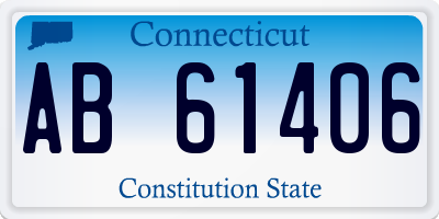 CT license plate AB61406