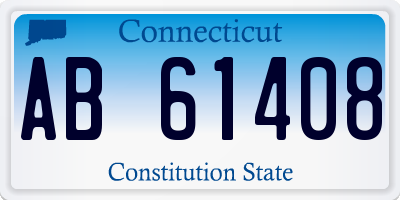 CT license plate AB61408