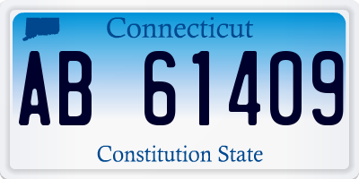 CT license plate AB61409