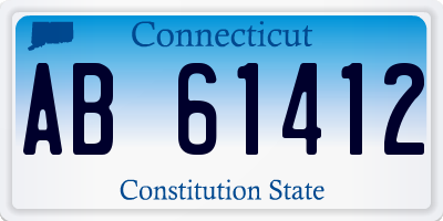 CT license plate AB61412