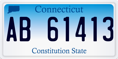 CT license plate AB61413