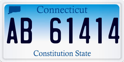 CT license plate AB61414