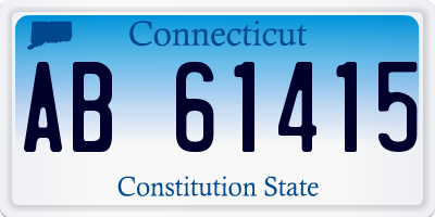 CT license plate AB61415