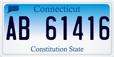 CT license plate AB61416