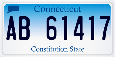 CT license plate AB61417