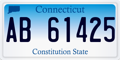 CT license plate AB61425