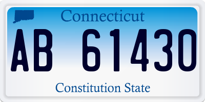 CT license plate AB61430