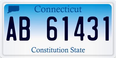 CT license plate AB61431