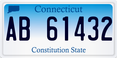 CT license plate AB61432