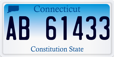 CT license plate AB61433