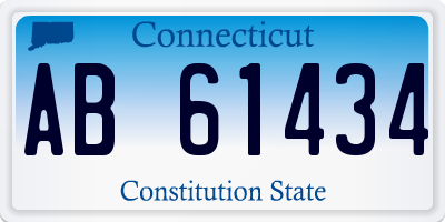 CT license plate AB61434