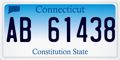 CT license plate AB61438