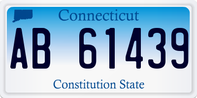 CT license plate AB61439