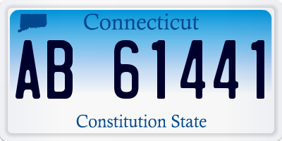 CT license plate AB61441