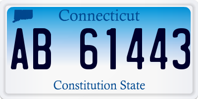 CT license plate AB61443