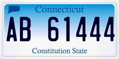 CT license plate AB61444