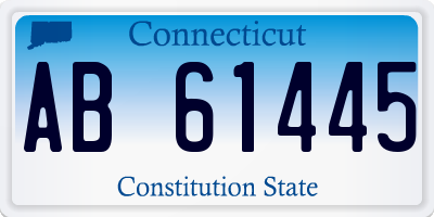 CT license plate AB61445