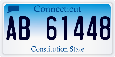 CT license plate AB61448