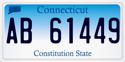 CT license plate AB61449