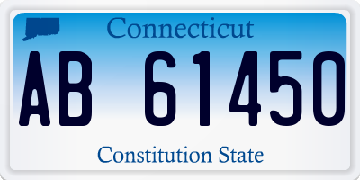 CT license plate AB61450