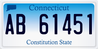 CT license plate AB61451