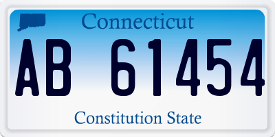 CT license plate AB61454